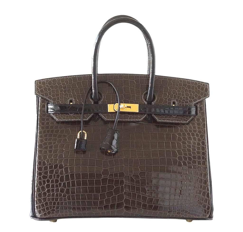 HermesBirkin 35 Bi-Color Crocodile Special Order Bag