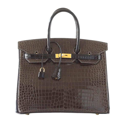 HermesBirkin 35 Bi-Color Crocodile Special Order Bag