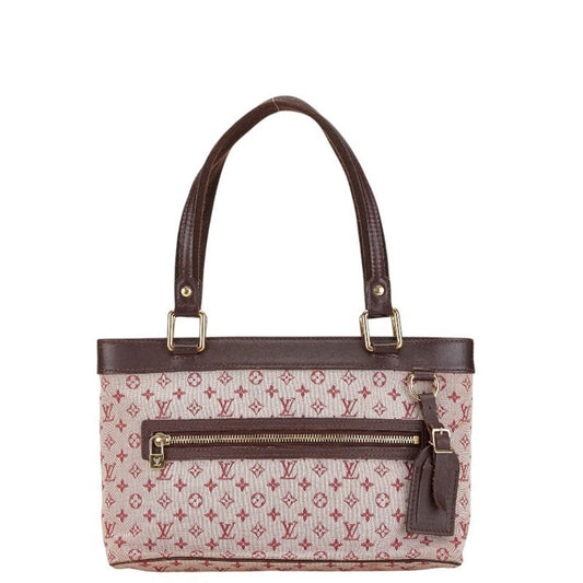 Louis Vuitton Cerise Color Canvas Leather Handbag