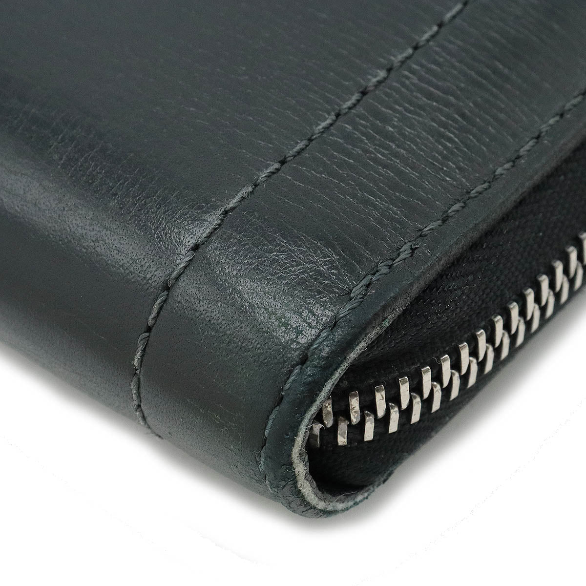 Louis vuitton Utah Jeepy Organizer Round Long Wallet Carf Leather Basalt Initial Inlet M97026