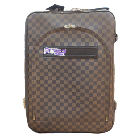 Louis Vuitton 55 Carry Case N23294 Travel Bag Damier Brown G Linen Leather suitcase