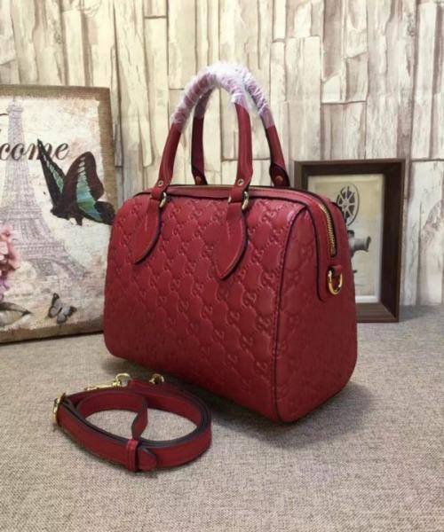 Gucci Monogram Leather Top Handle Crossbody