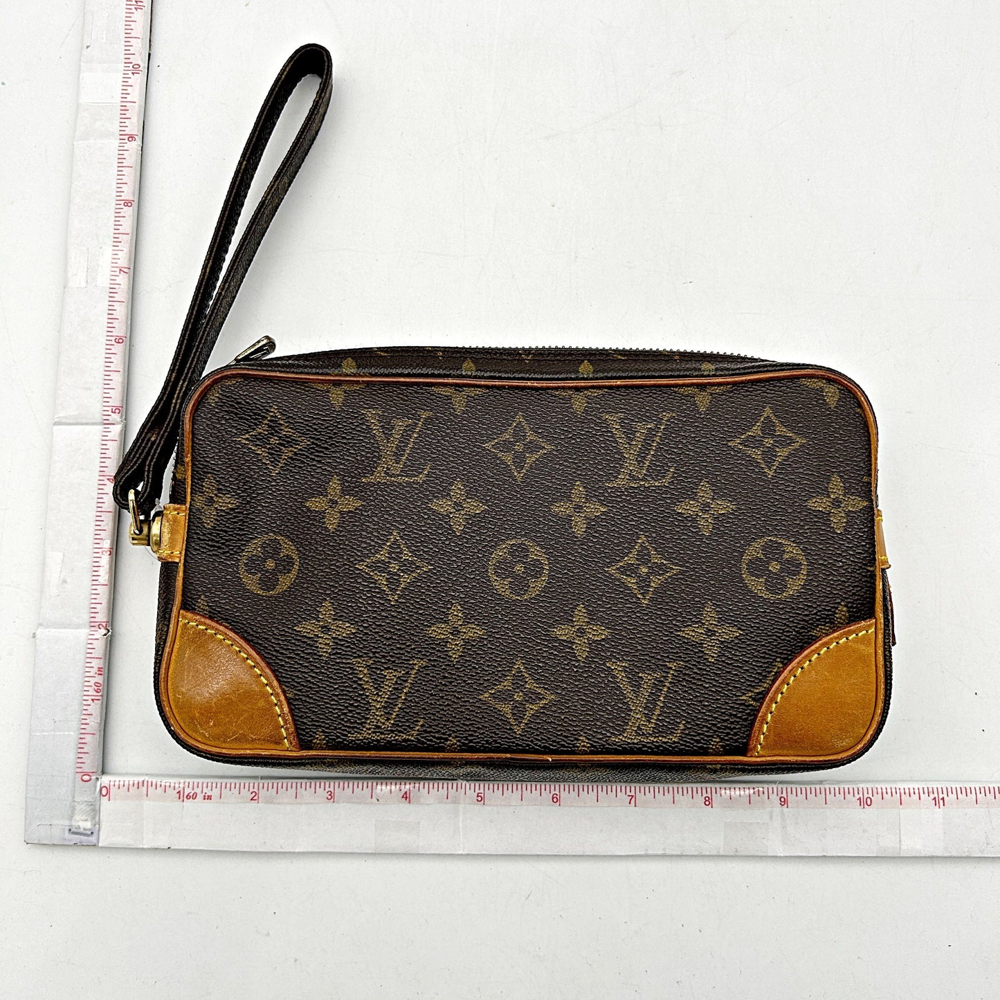 LOUIS VUITTON Monogram Pochette Marly Dragonne lv9919cc