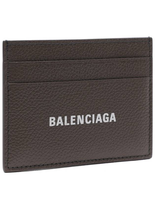 Luxury Balenciaga Trending 2026 Logo Print Cash Card Holder Dark Green