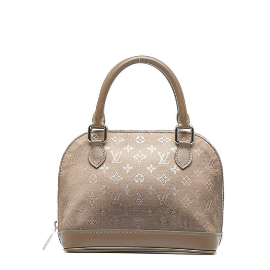 Louis Vuitton Monogram Saten Little Alma Handbag Mini Bag M92147 Brown Leather Louis Vuitton