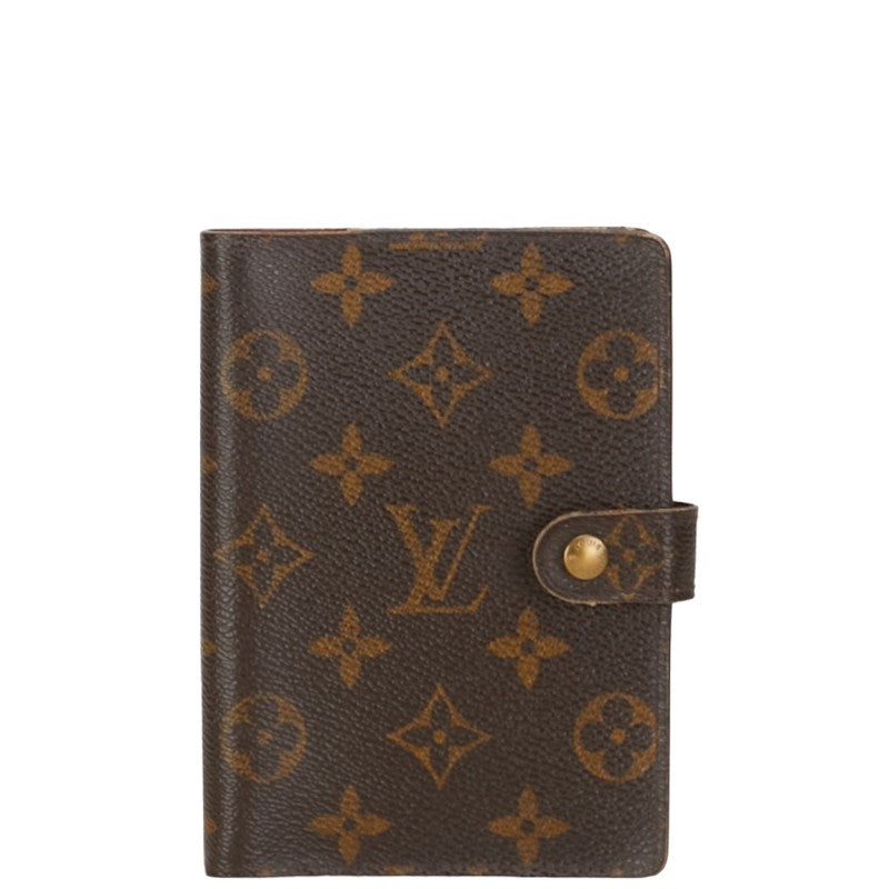 Louis Vuitton Monogram nda PM 6 Handbook Cover R20005 Brown PVC Leather Louis Vuitton
