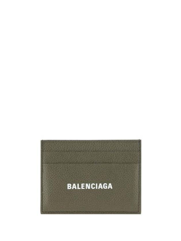 Luxury Balenciaga Trending 2026 Logo Print Cash Card Holder Dark Green