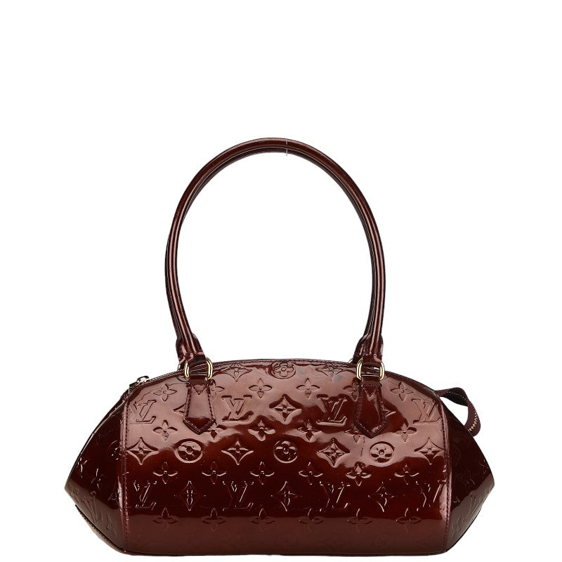 Louis Vuitton Monogram Vernis Sherwood PM Shoulder Bag M91492 Rouge Forest Pearl Patent Leather Louis Vuitton