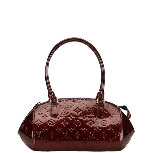 Louis Vuitton Monogram Vernis Sherwood PM Shoulder Bag M91492 Rouge Forest Pearl Patent Leather Louis Vuitton