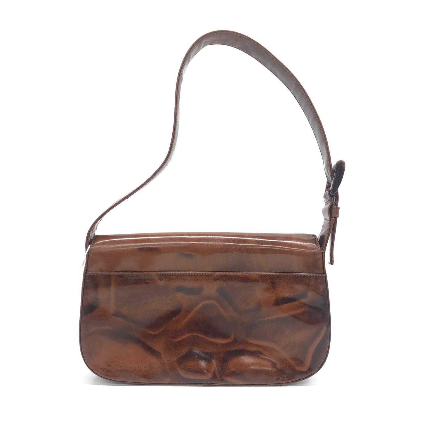 Prada Patent Leather Giraffe Stampa Shoulder Bag