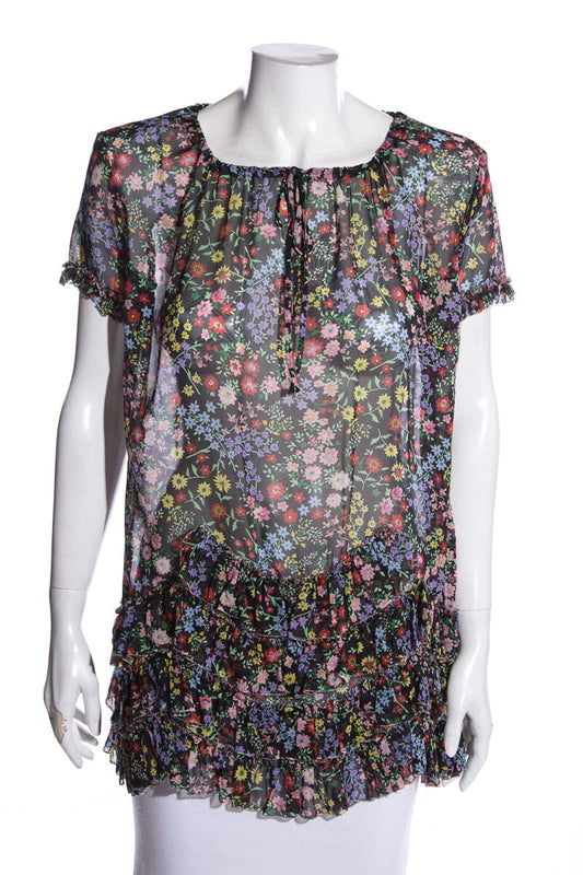 Gucci Black & Multi Floral Blo SZ 36