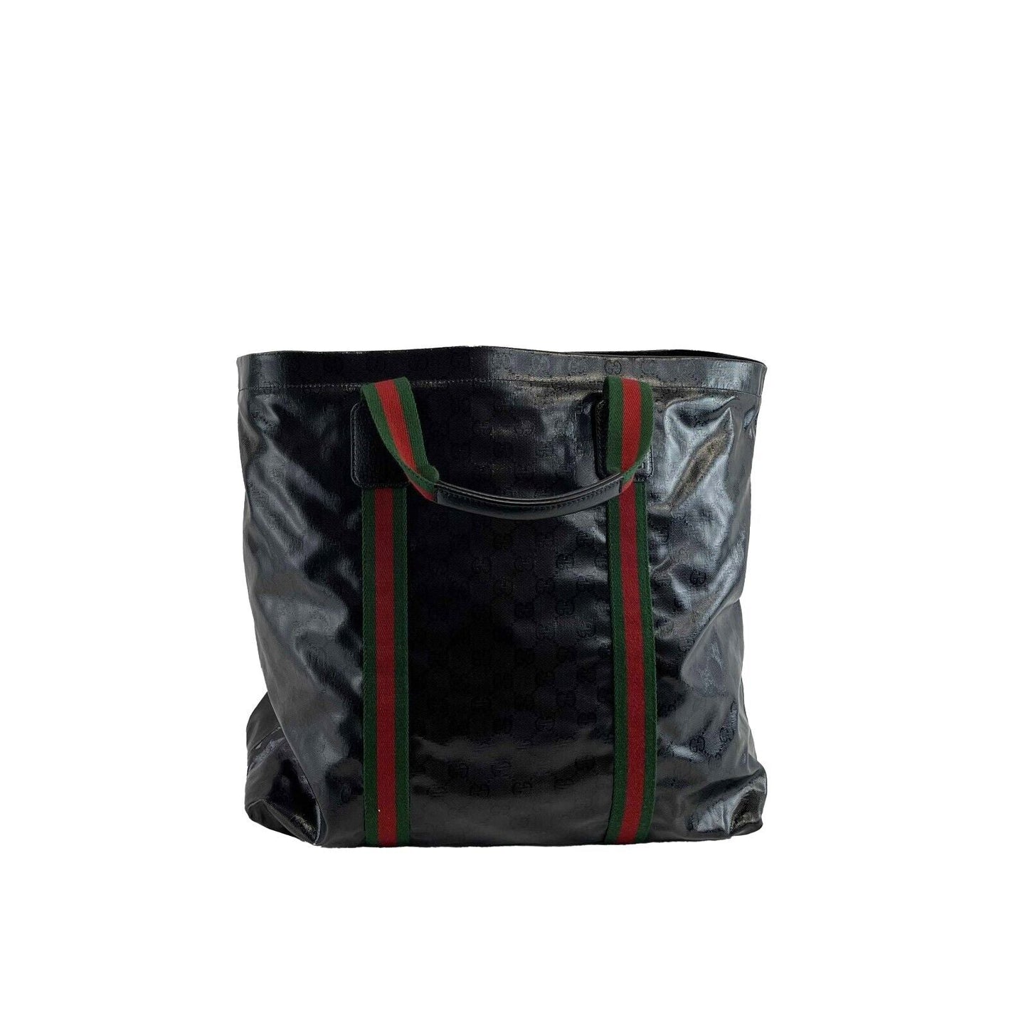 Gucci Nylon Leather Canvas Tote