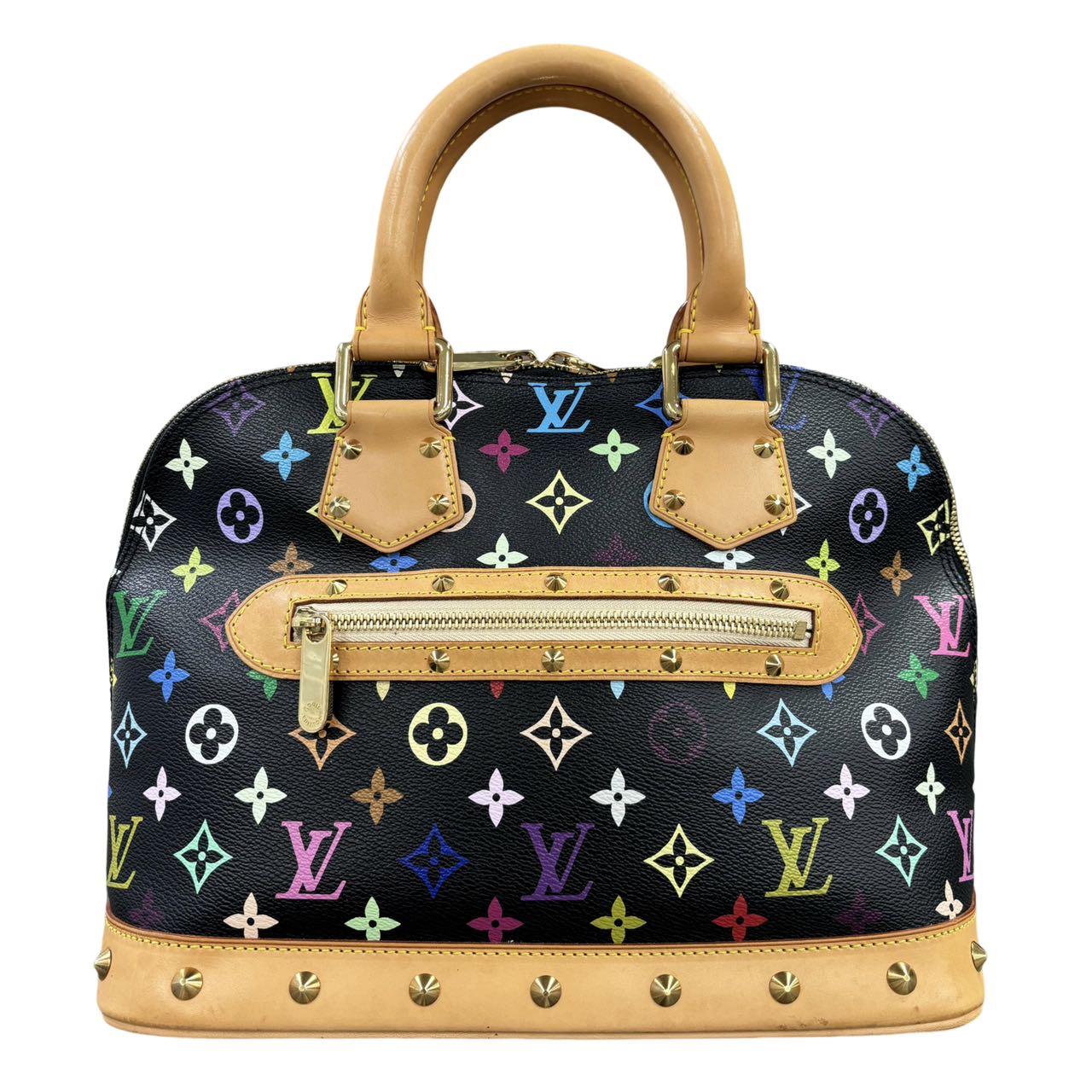 LOUIS VUITTON  Black Monogram Multicolor Alma
