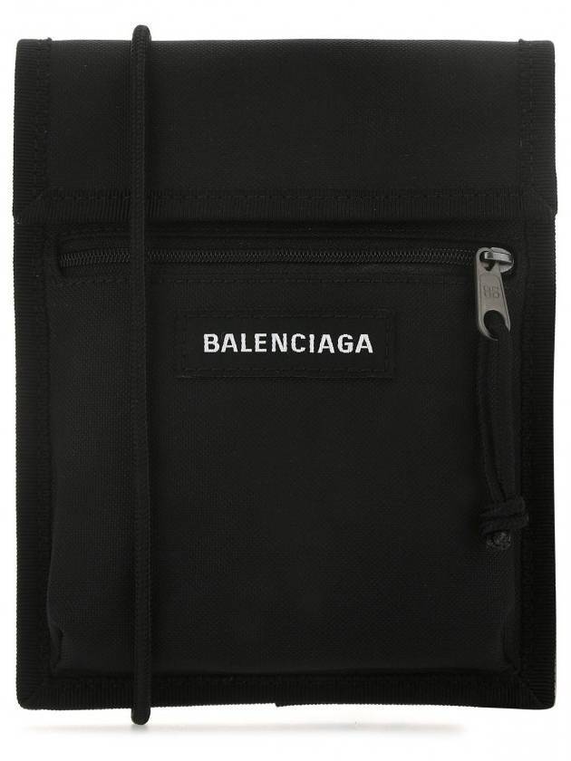Luxury Balenciaga Trending 2026 Explorer Logo Patch Cross Bag Black