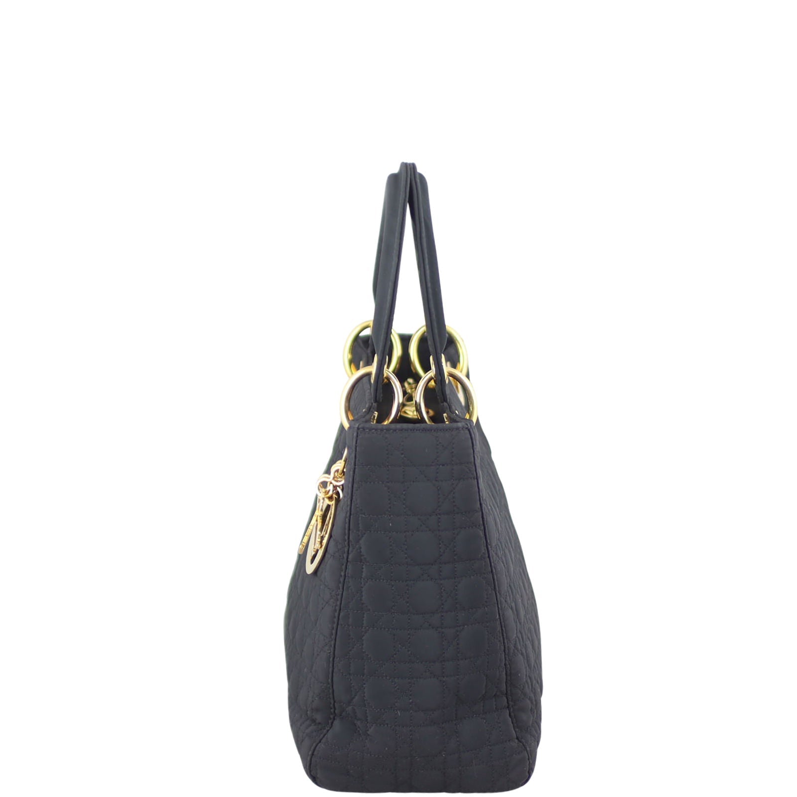 Dior Lady Dior Cannage Quilted Canvas Bag Medium