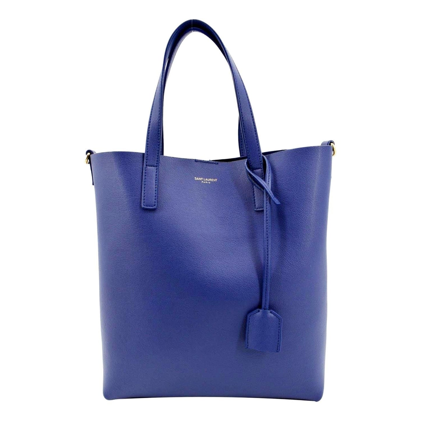 SAINT LAURENT Toy Supple Leather Shopping Tote Bag Purple