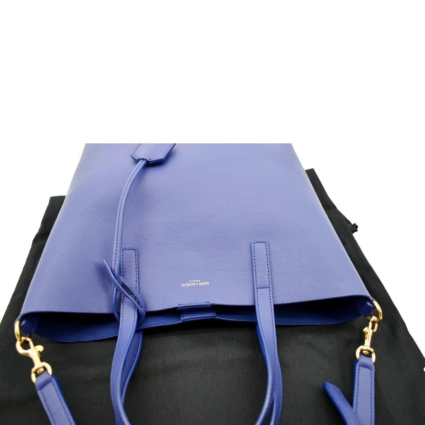 SAINT LAURENT Toy Supple Leather Shopping Tote Bag Purple