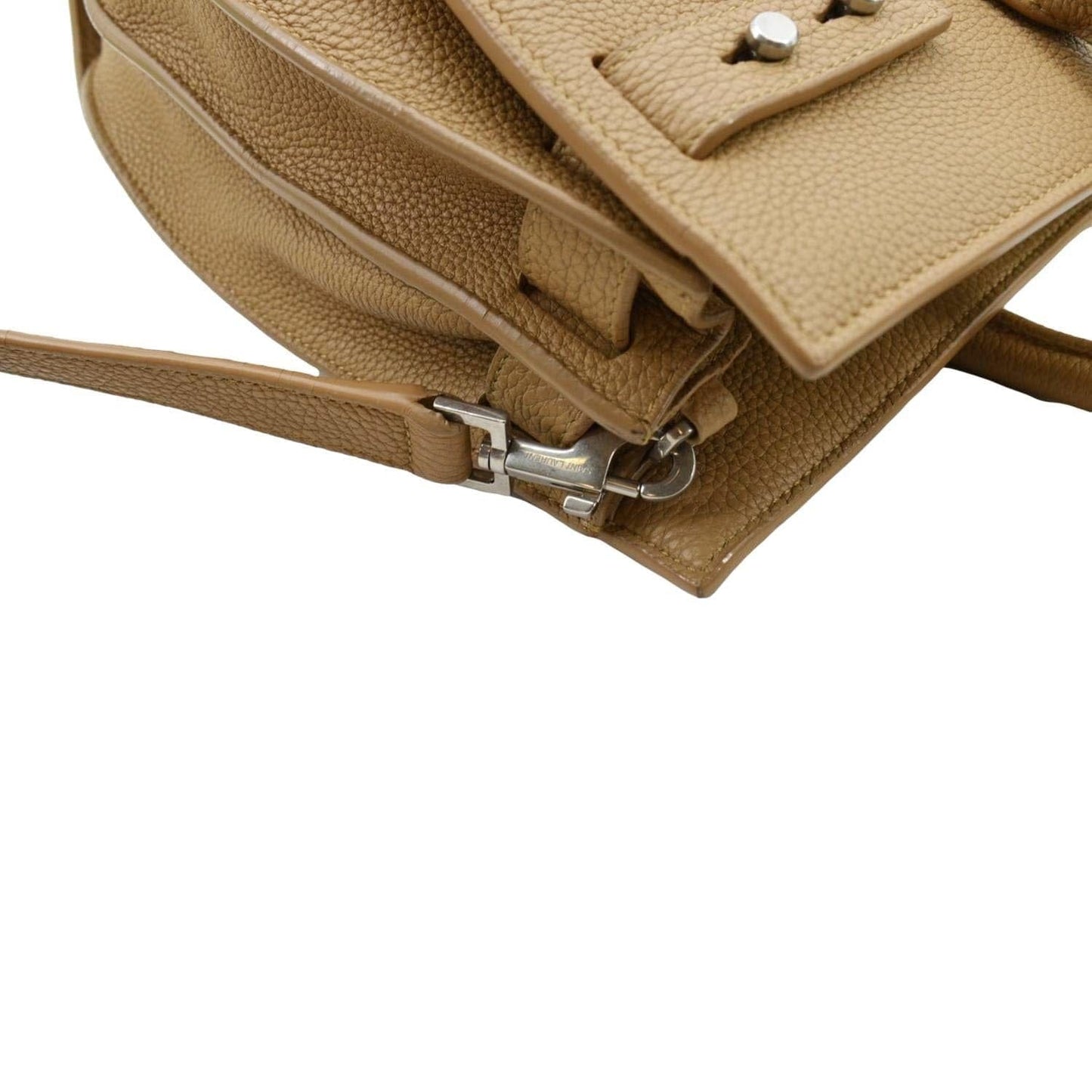 SAINT LAURENT Women Sac de Jour Leather Shoulder Bag Dark Beige