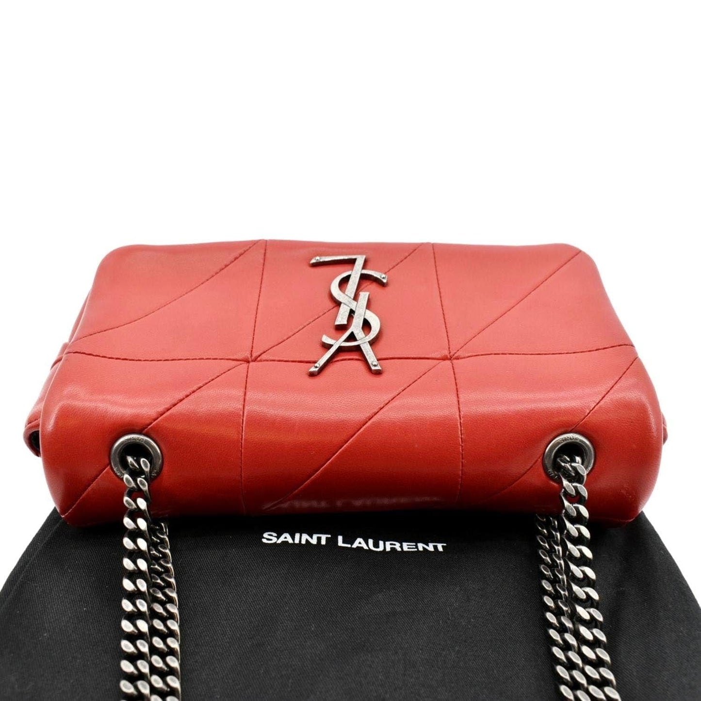 SAINT LAURENT Jamie Leather Shoulder Bag Red
