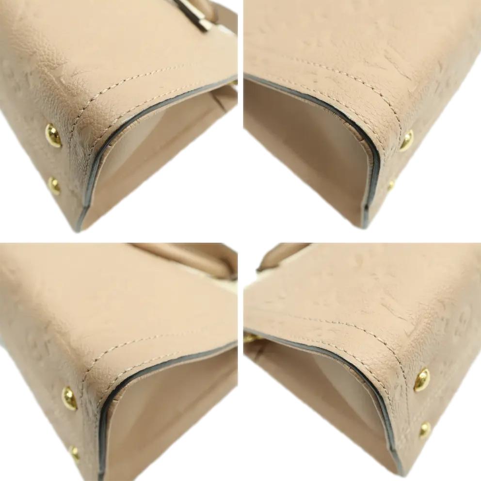LOUIS VUITTON Sully PM Monogram Empreinte Leather Shoulder Bag Creme