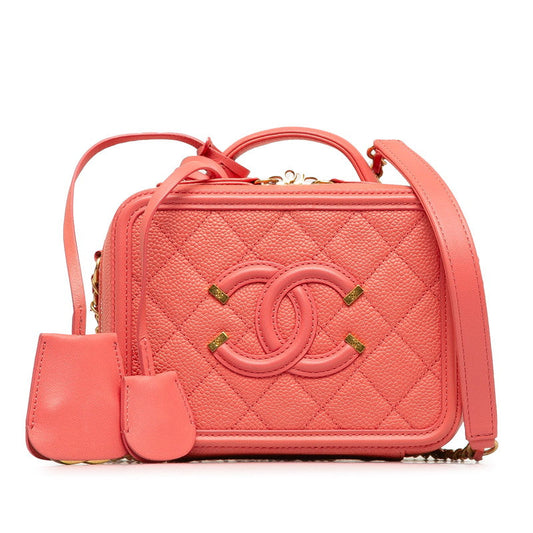 Chanel CC Filigree Caviar Skin 2way Bag