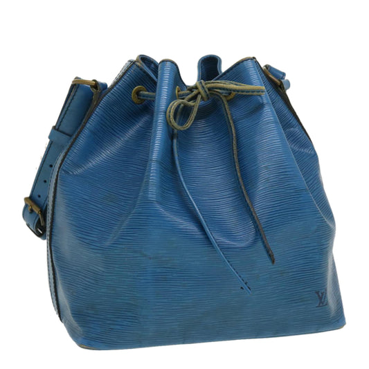 LOUIS VUITTON Epi Petit Noe Shoulder Bag Blue M44105 LV Auth ds528