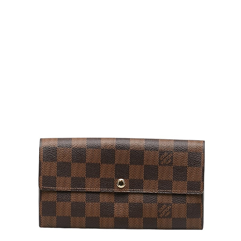 Louis vuitton Damière N61734 Long Wallet PVC/Leather Brown