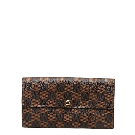 Louis vuitton Damière N61734 Long Wallet PVC/Leather Brown