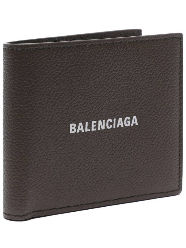 Luxury Balenciaga Trending 2026 Cash Square Folded Wallet Dark Green