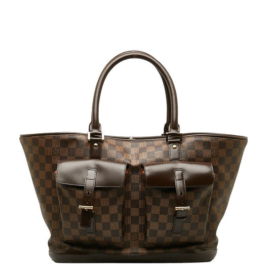 Louis Vuitton GM Handbag N51120 Brown PVC Leather Lady Louis Vuitton