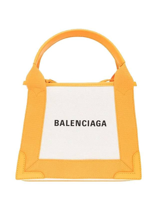 Luxury Balenciaga Trending 2026 Cabas XS Tote Bag Natural Pop Orange