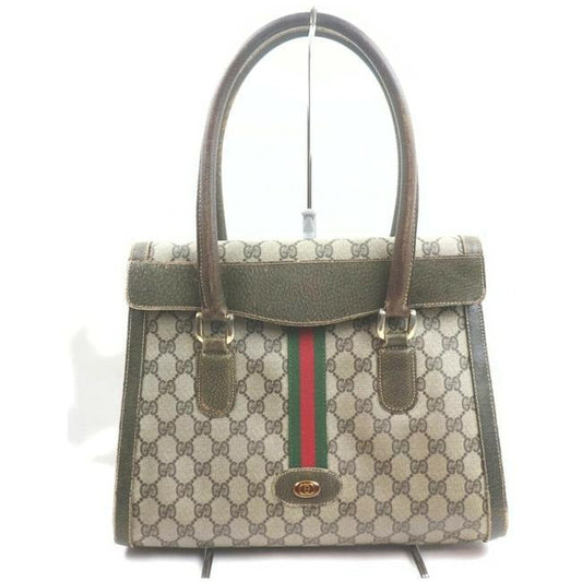Gucci Envelope Leather Canvas Tote