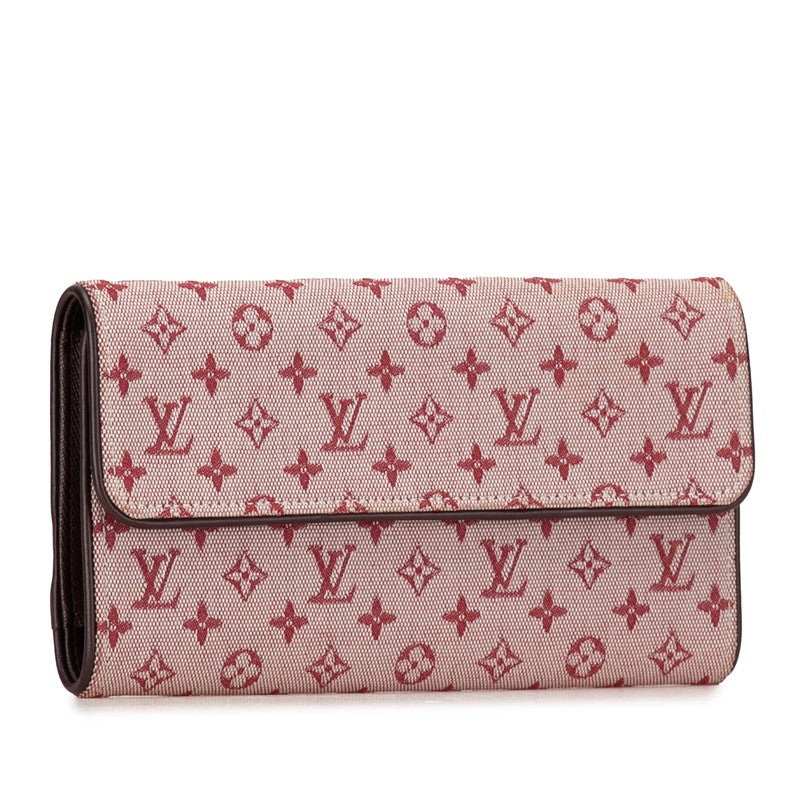Louis Vuitton Monogram Mini Portefeuille International Long Wallet Long Wallet M92244 Triple Pink Canvas LOUIS VUITTON