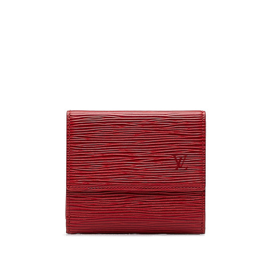 Louis Vuitton Epic Portemonnaie Belle Carthage Three Folded Wallet M6348E Castilian Red Leather Louis Vuitton