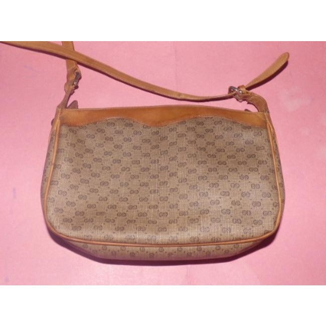 Gucci Leather Canvas Shoulder Bag