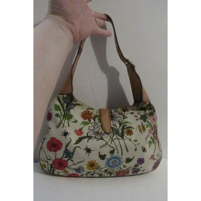 Gucci Leather Canvas Shoulder Bag