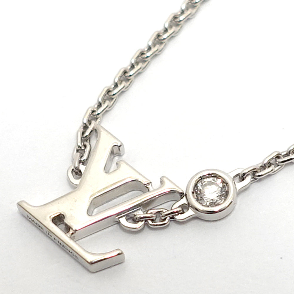 Louis Vuitton K18WG Idil Brossam LV Diamond Necklace 750WG Jewelry Q93653