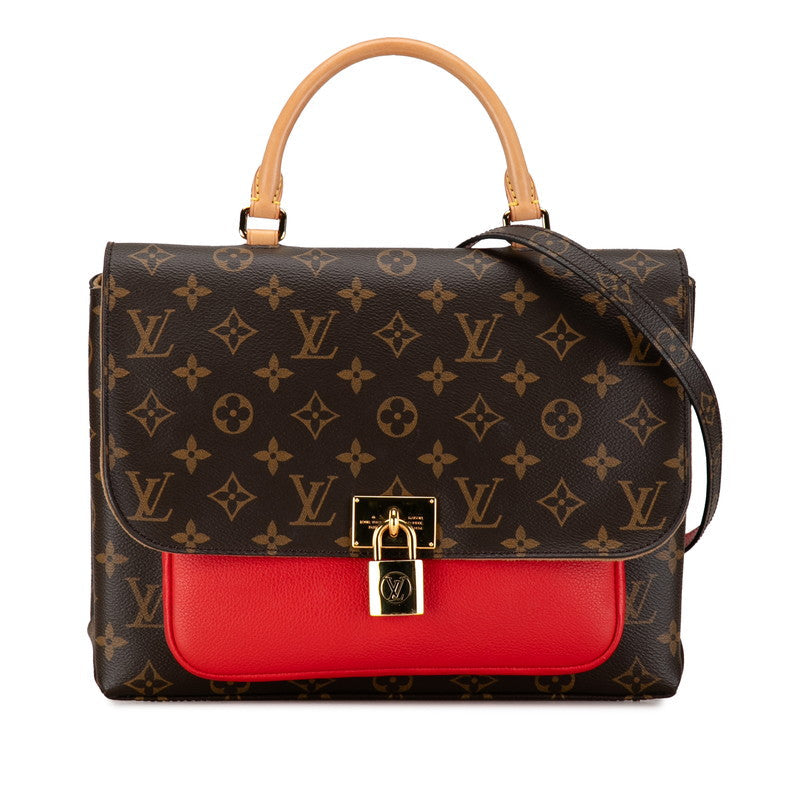 Louis Vuitton Monogram Marinian Handbag 2WAY M44286 Brown Coclico PVC Leather Louis Vuitton