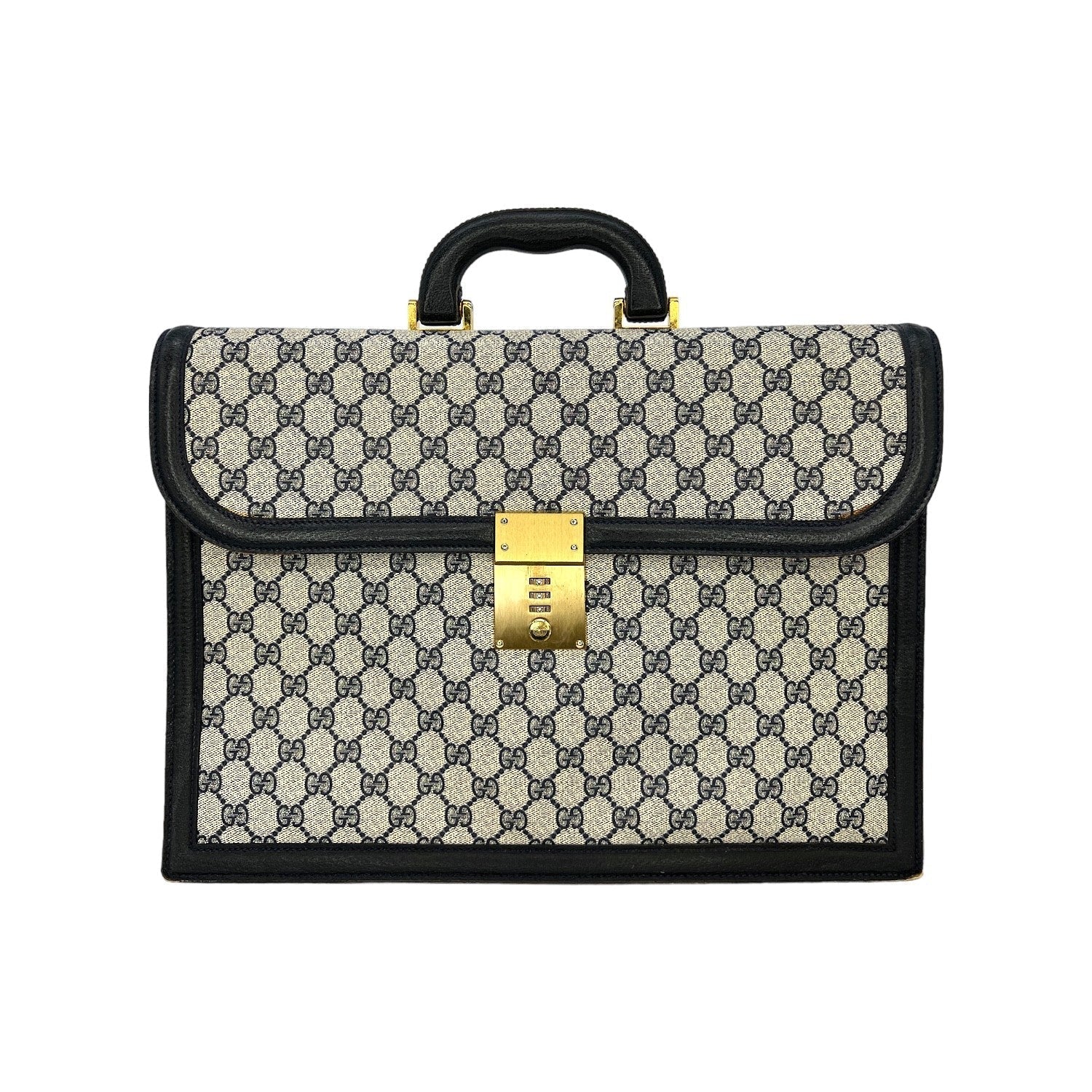 Gucci Leather Canvas Handbag
