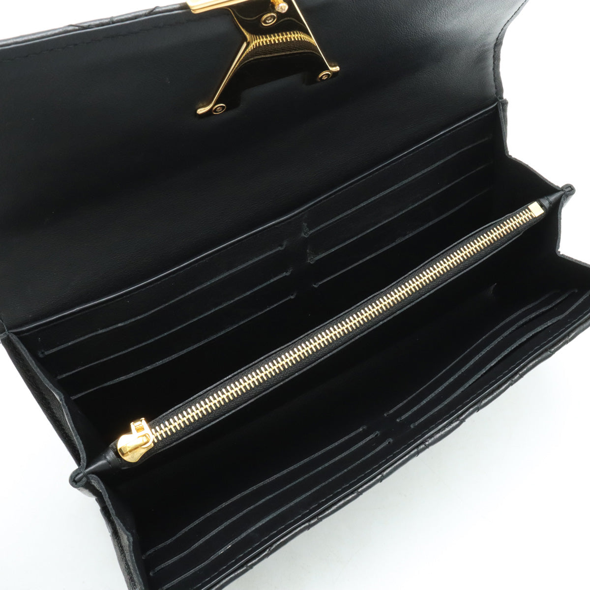 Louis vuitton Portfolio Capsicum Flower Two Folded Wallet Ramsin Leather Noir Black M68590