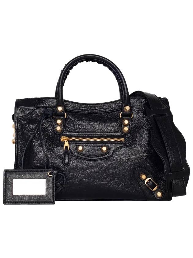 Luxury Balenciaga Trending 2026 Giant Motor City Small Shoulder Bag Black Gold