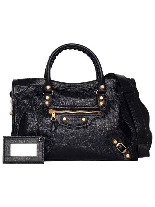Luxury Balenciaga Trending 2026 Giant Motor City Small Shoulder Bag Black Gold