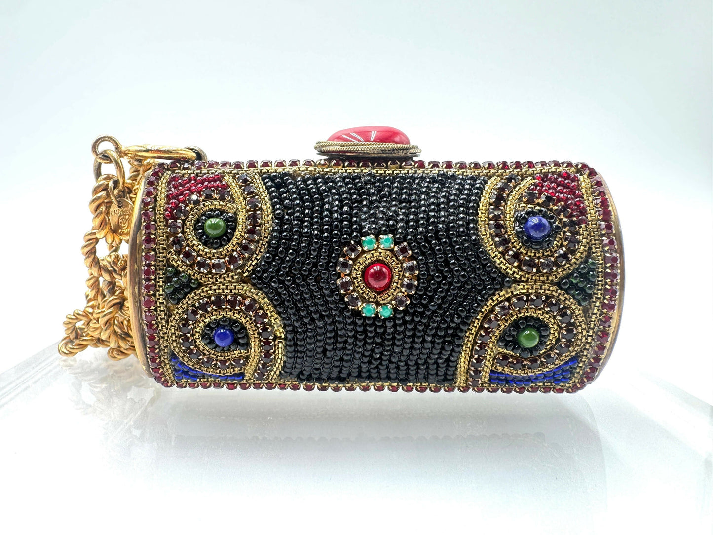 Chanel 1981 Jewelled Metal Clutch
