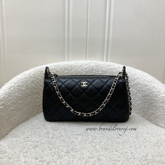 [Local Set - July 2025] Chanel 25A Clutch with Chain in Black Caviar GHW (Model: AP4704)