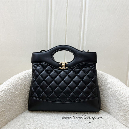 Chanel 31 Small / Mini Shopping Bag in 23A Black Matte Calfskin and LGHW