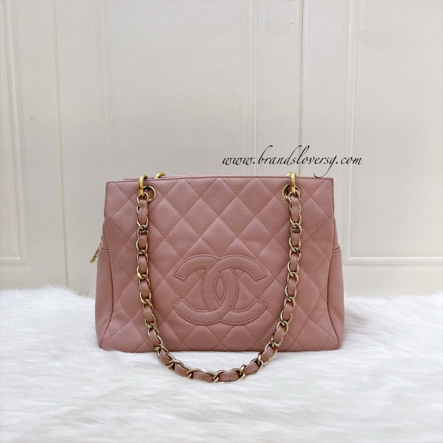 Chanel Petite Timeless Tote PTT in Sakura Pink Caviar and GHW