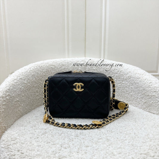 Chanel Twist Your Buttons Mini Camera Bag in Black Caviar and AGHW (Model: AP2858)