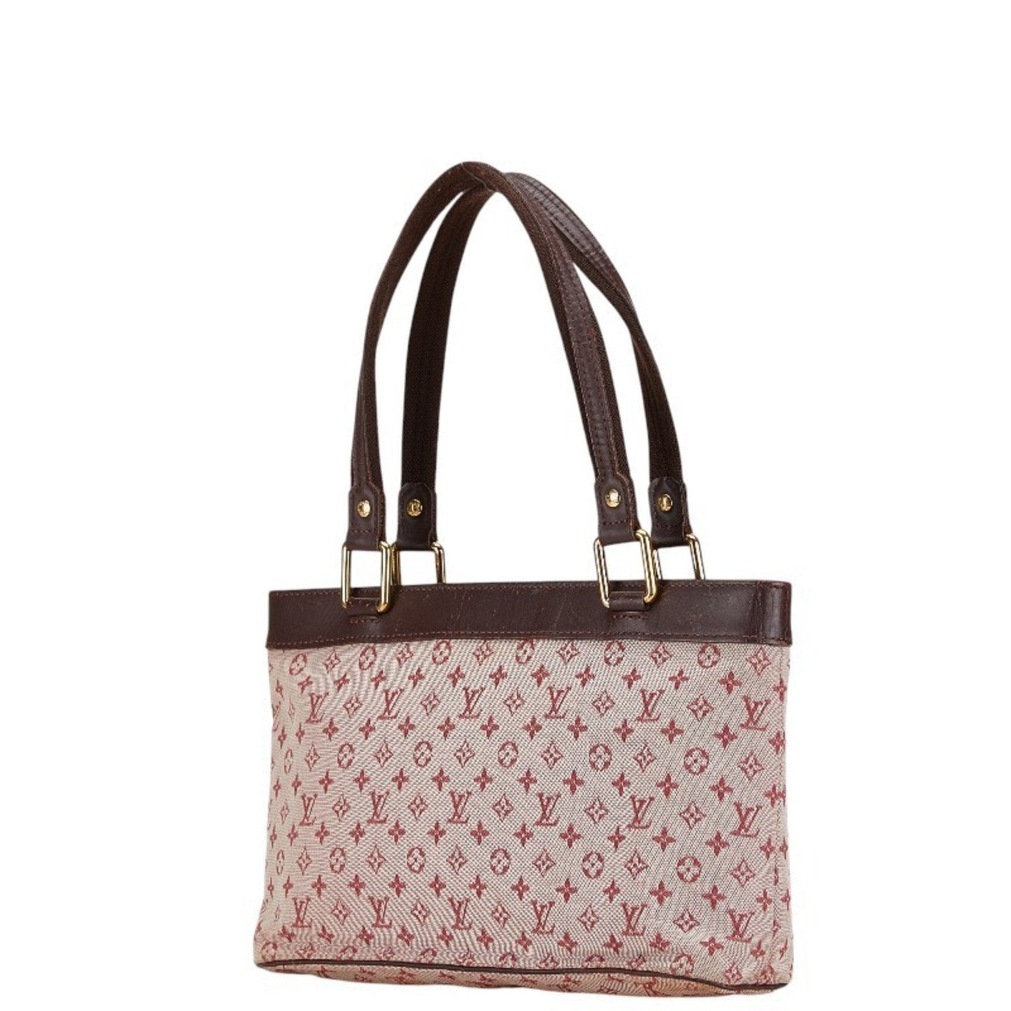 Louis Vuitton Cerise Color Canvas Leather Handbag