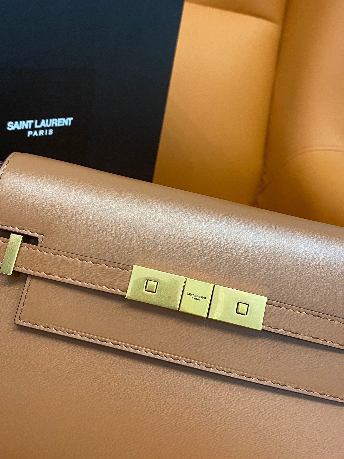 Yves Saint Laurent Manhattan Small Shoulder Bag Brown