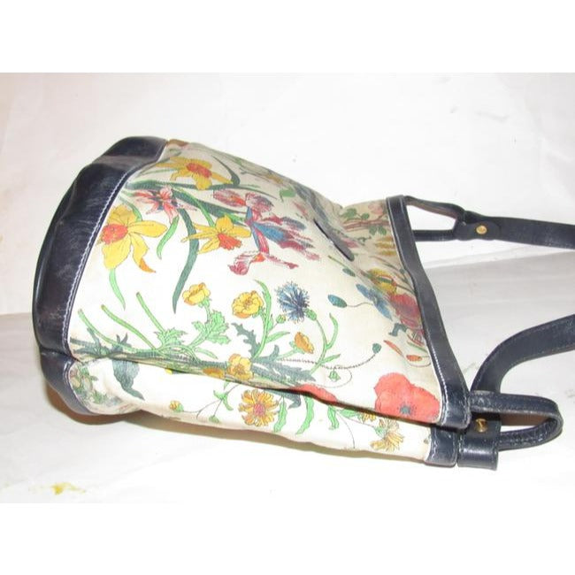 Gucci Leather Canvas Shoulder Bag